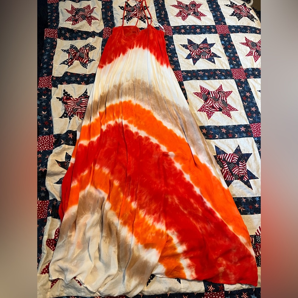 Young Fabulous & Broke tie-dye maxi dress, long sz M